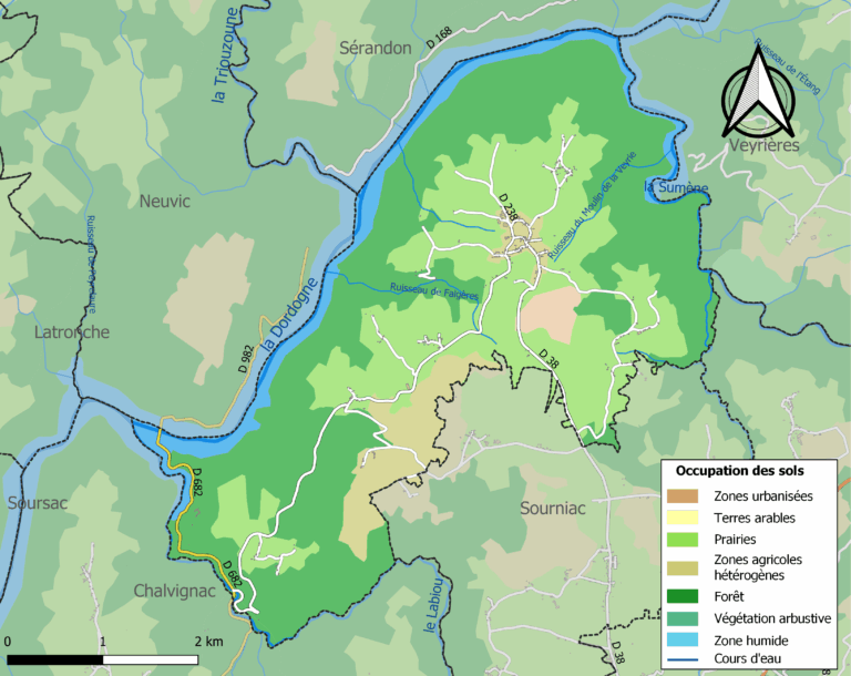 Arches Carte des infrastructures et de l'occupation des sols de la commune en 2018 (CLC)