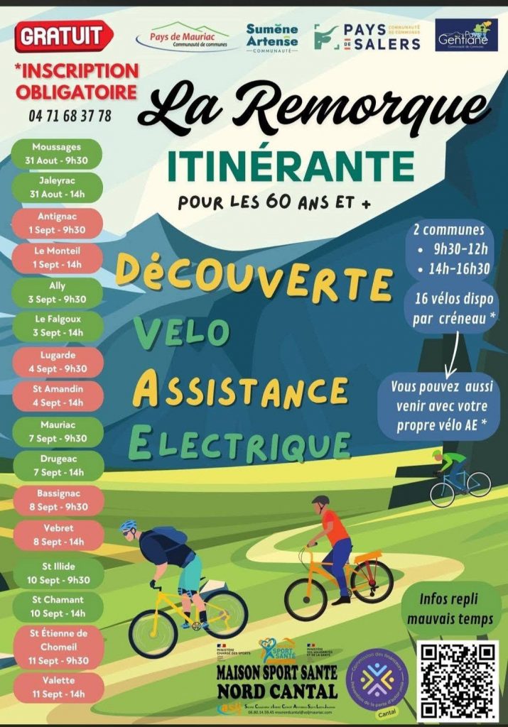 Vélo électrique - La remorque Itinérante - Communauté de communes du Pays de Mauriac