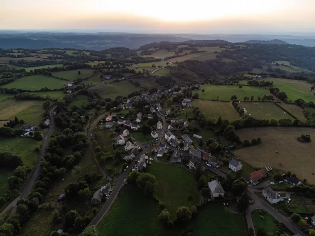 Vue drone commune de Moussage ©Kevin Lauret
